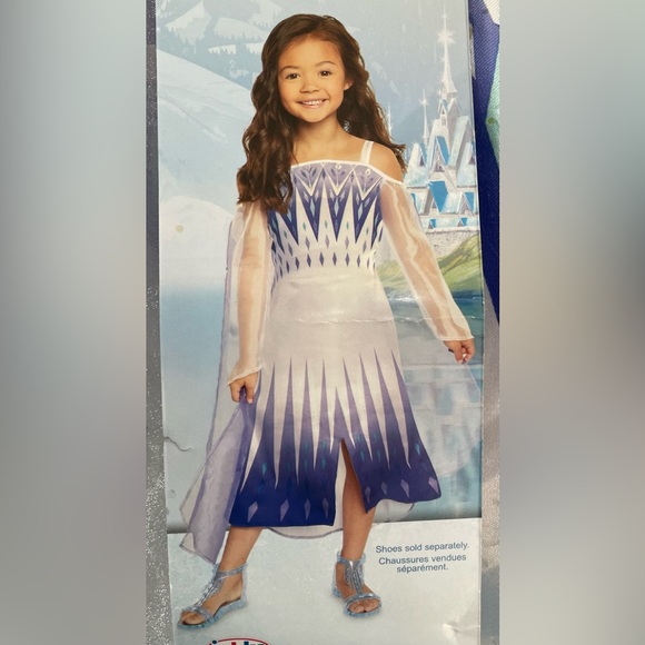 Disney Frozen Elsa the snow queen costume and matching shoes 4-6X - Picture 2 of 9